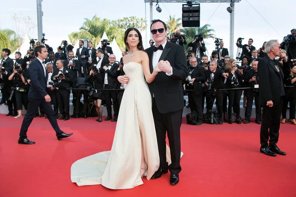 Cannes Francie Května Quentin Tarantino Daniella Tarantino Zúčastní Závěrečného Ceremoniálu — Stock fotografie