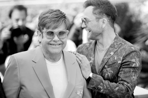 Cannes Frankrijk Mei Sir Elton John Taron Egerton Wonen Foto — Stockfoto