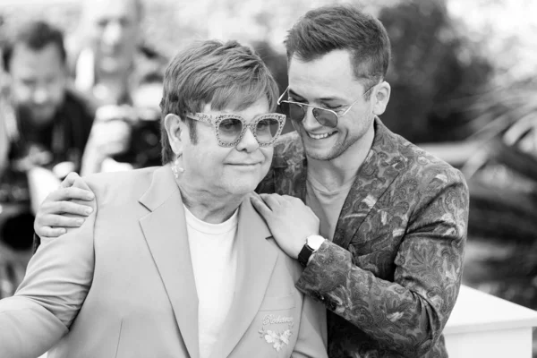 Cannes Frankrijk Mei Sir Elton John Taron Egerton Wonen Foto — Stockfoto