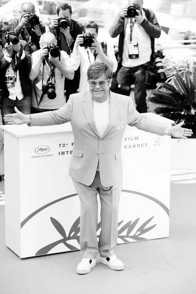 Cannes Frankrike Maj Sir Elton John Deltar Fotosamtal Filmen Rocketman — Stockfoto