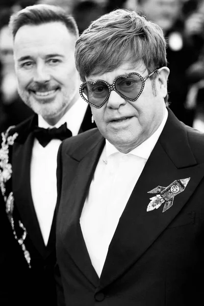 Cannes Francia Maggio Elton John David Furnish Assistono Alla Prima — Foto Stock