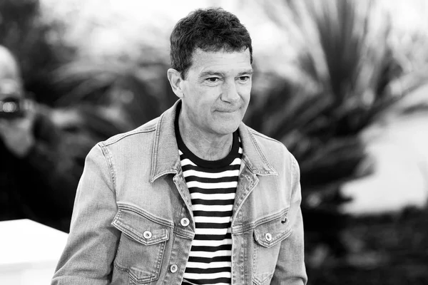 Cannes Frankrike Maj Antonio Banderas Deltar Fotoutlysningen Pain Glory Filmfestivalen — Stockfoto