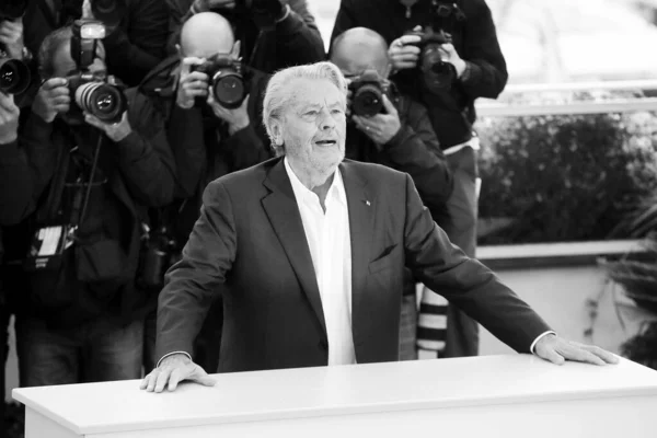 Cannes França Maio Alain Delon Participa Chamada Fotográfica Para Palme — Fotografia de Stock