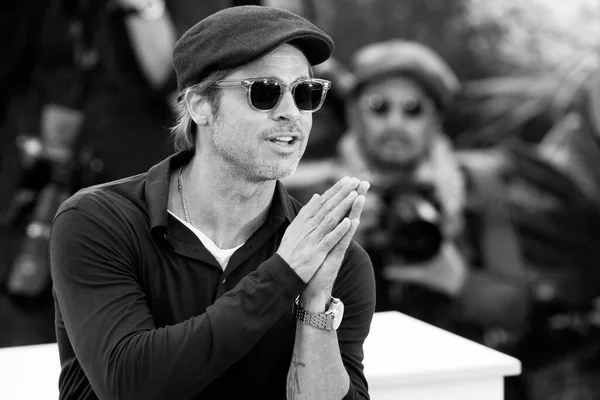 Kannes France May Brad Pitt Deltar Fotosamtalen Filmen Once Time – stockfoto