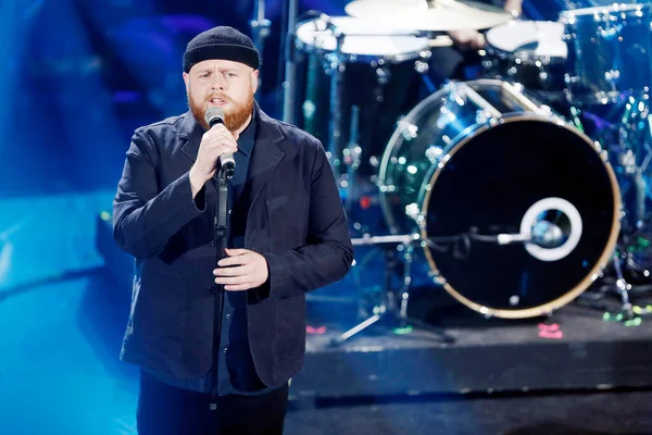 Sanremo Italia Febrero 2019 Cantante Tom Walker Actúa Durante 69º — Foto de Stock