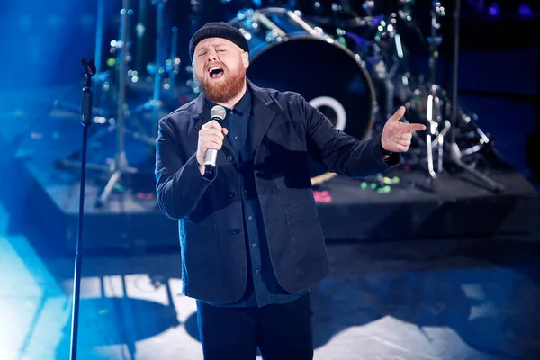 Sanremo Italia Febrero 2019 Cantante Tom Walker Actúa Durante 69º — Foto de Stock