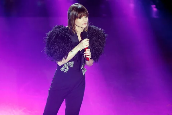 Sanremo Italia Febrero 2019 Cantante Alessandra Amoroso Actúa Durante 69º — Foto de Stock