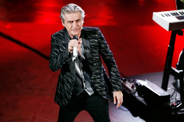 Sanremo Italy February 2019 Singer Luciano Ligabue Performs 69Th Italian — Stock Photo, Image
