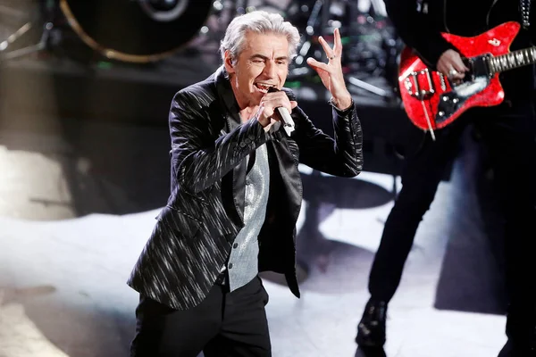 Sanremo Włochy Lutego 2019 Singer Luciano Ligabue Występuje Podczas Włoskiego — Zdjęcie stockowe