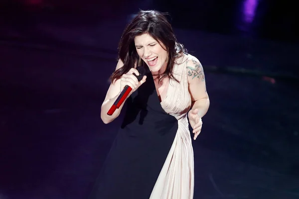 Sanremo Italia Febrero 2019 Cantante Elisa Actúa Durante 69º Festival — Foto de Stock