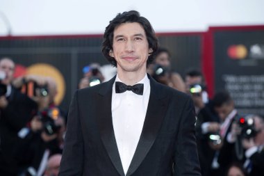 Venedik, İtalya - 29 Ağustos 2019 'da Venedik, İtalya' da düzenlenen 76. Venedik Film Festivali sırasında Adam Driver 