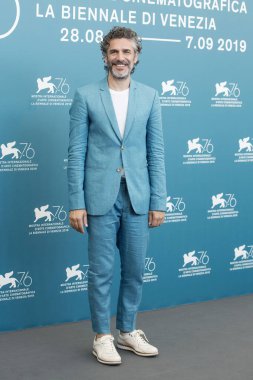 VENEDİS, İtalya - 1 Eylül 2019 'da Venedik, İtalya' da düzenlenen 76. Venedik Film Festivali sırasında Leonardo Sbaraglia, 