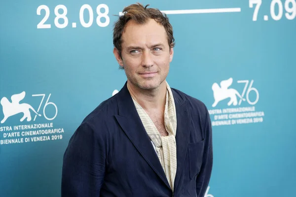 Jude Law Eylül 2019 Venedik Talya Düzenlenen Venedik Film Festivali — Stok fotoğraf
