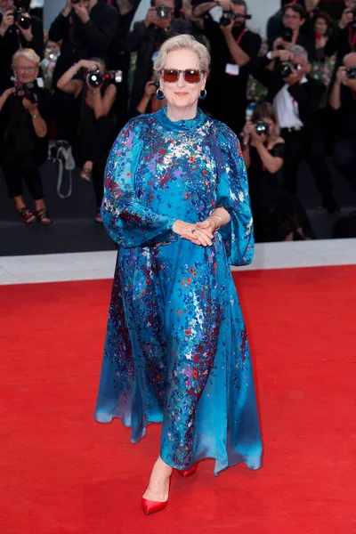 Venice Italien September Meryl Streep Premiären Filmen Laundromat Den Filmfestivalen — Stockfoto