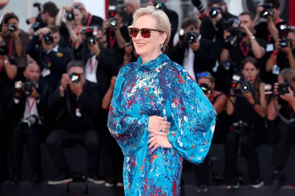 Venice Itálie Července Meryl Streep Zúčastní Premiéry Filmu Praní Prádla — Stock fotografie