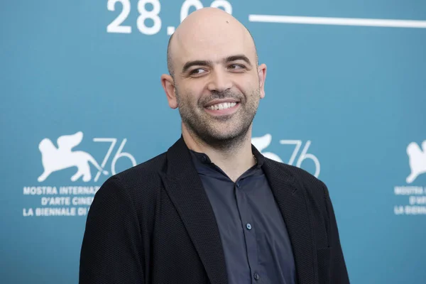 Venice Itália Setembro Roberto Saviano Participa Foto Chamada Filme Zerozerozero — Fotografia de Stock