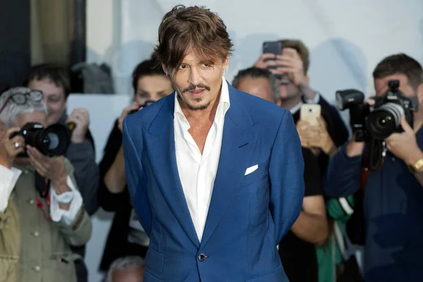 Venise Italie Septembre Johnny Depp Assiste Appel Photo Film Attendant — Photo