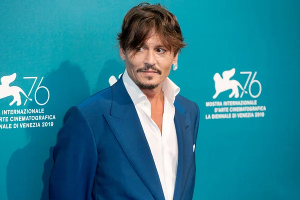 Venice Itálie Září Johnny Depp Zúčastní Focení Filmu Čekání Barbary — Stock fotografie