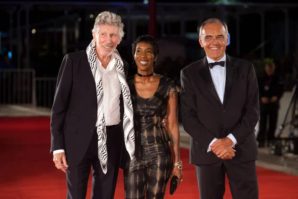 Venice Italien September Roger Waters Gäst Och Alberto Barbera Premiären — Stockfoto