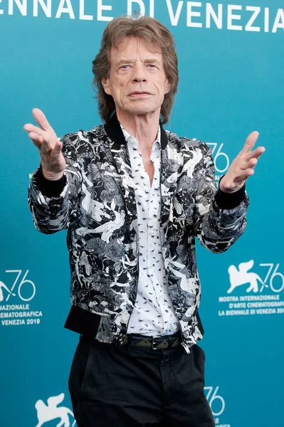 Venice Itálie Září Mick Jagger Zúčastní Focení Filmu Burnt Orange — Stock fotografie