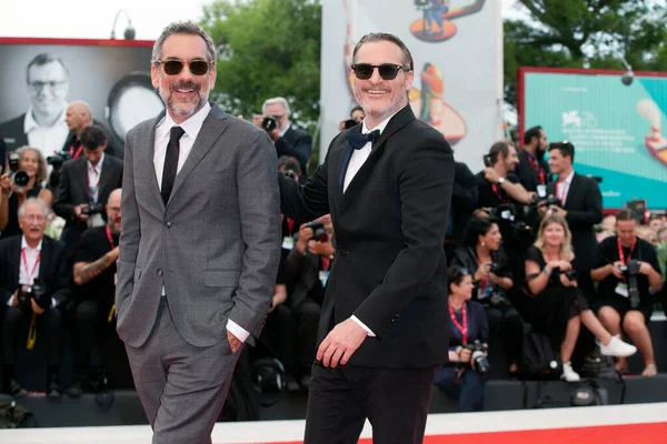 Venecia Italia Septiembre Todd Phillips Joaquin Phoenix Asisten Ceremonia Clausura — Foto de Stock