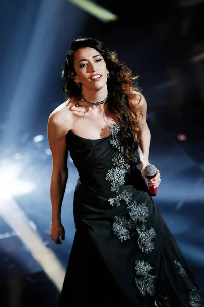 Sanremo Italy February Singer Nina Zilli Performs Stage 68Th Sanremo — Stock Photo, Image