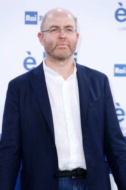 Massimo Gramellini, 9 Temmuz 2019 / 2020 tarihli televizyon sezonu için RAI 'nin basın toplantısına 9 Temmuz 2019 tarihinde Milano, İtalya' da katıldı.. 