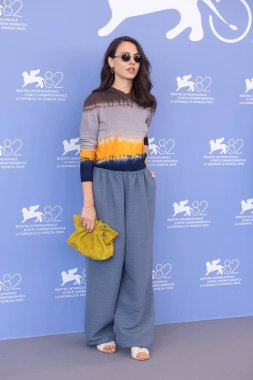 30 Ağustos 2025 'te Venedik, İtalya' da düzenlenen 82. Venedik Uluslararası Film Festivali sırasında Romana Maggiora Vergano 