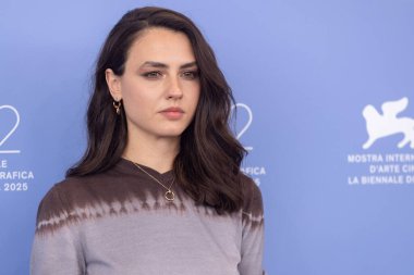 30 Ağustos 2025 'te Venedik, İtalya' da düzenlenen 82. Venedik Uluslararası Film Festivali sırasında Romana Maggiora Vergano 