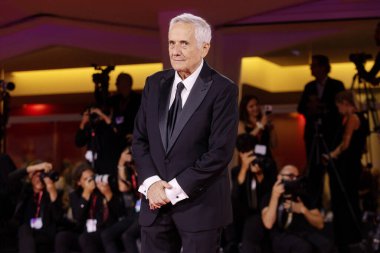 Marco Bellocchio, 1 Eylül 2025 tarihinde Venedik, İtalya 'da düzenlenen 82. Venedik Uluslararası Film Festivali sırasında 
