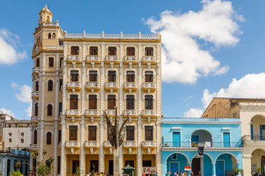 Eski İspanyol binaları, plaza de la Habana Vieja, eski Havana, Küba Merkezi