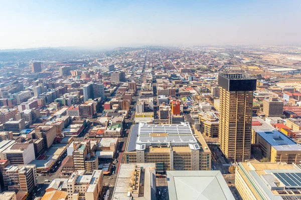 Central business district of Johannesburg city panorama, South A — Stockfoto