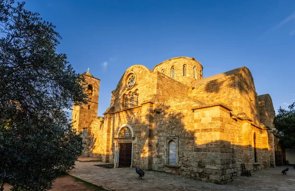 Monastère Saint apôtre Barnabas et le clocher au coucher du soleil ra — Photo