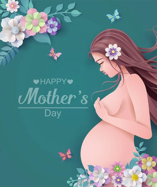 Boldog anyák napját üdvözlőlap. — Stock Vector