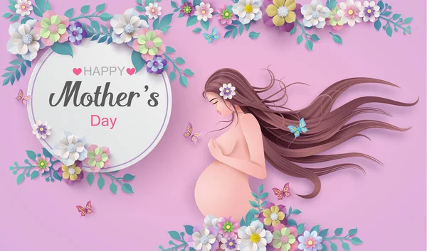 Boldog anyák napját üdvözlőlap. — Stock Vector