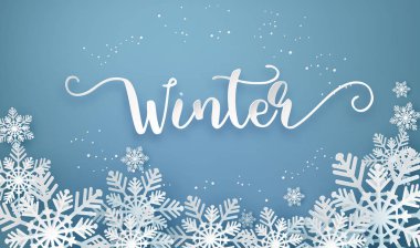 Kar tanesi Noel kartı ile kağıt kesme