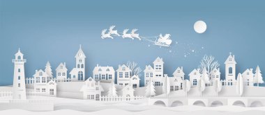 Merry Christmas ve mutlu yeni yıl. Noel Baba Illustration 