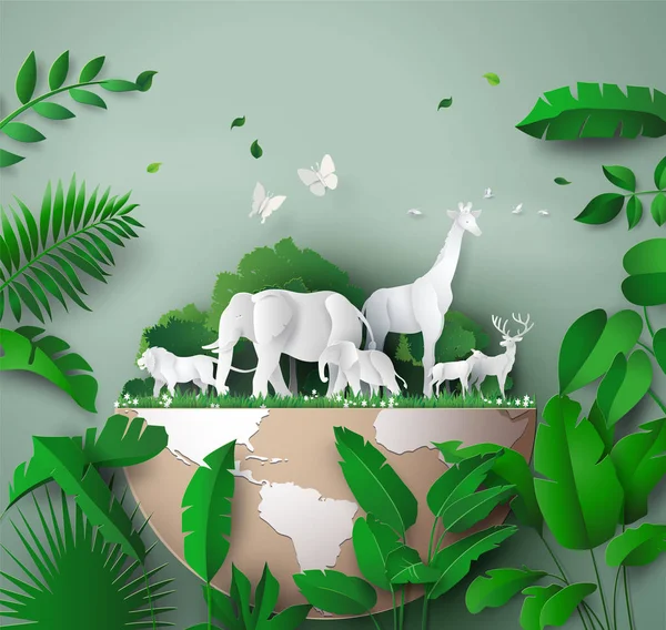 Journée mondiale de la faune — Image vectorielle