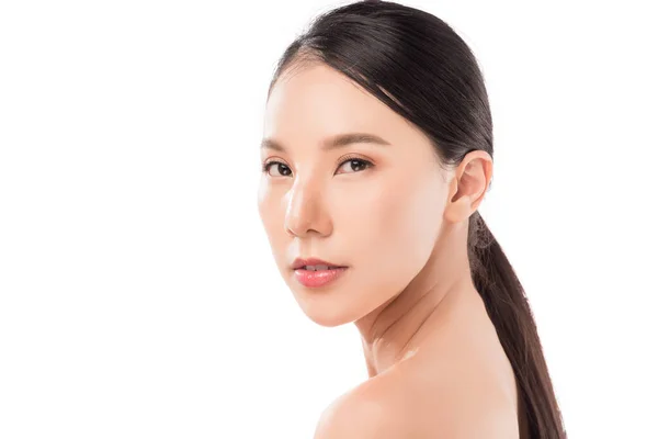 Junge Schönheit Gesund Glücklich Asiatische Frau Mit Smiley Gesicht Und — Stockfoto