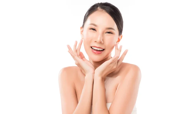 Junge Schönheit Gesund Glücklich Asiatische Frau Mit Smiley Gesicht Und — Stockfoto