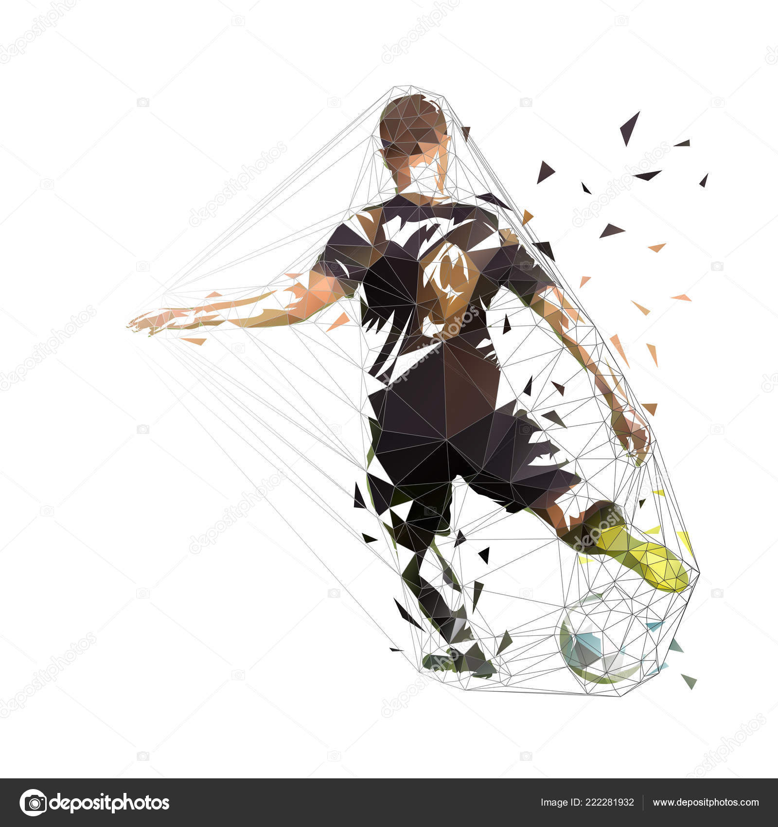 Desenho vetorial abstrato do jogo de futebol