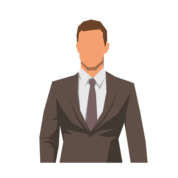 Jefe Hombre Negocios Icono Abstracto Cara Avatar Geométrica Ilustración Diseño — Vector de stock