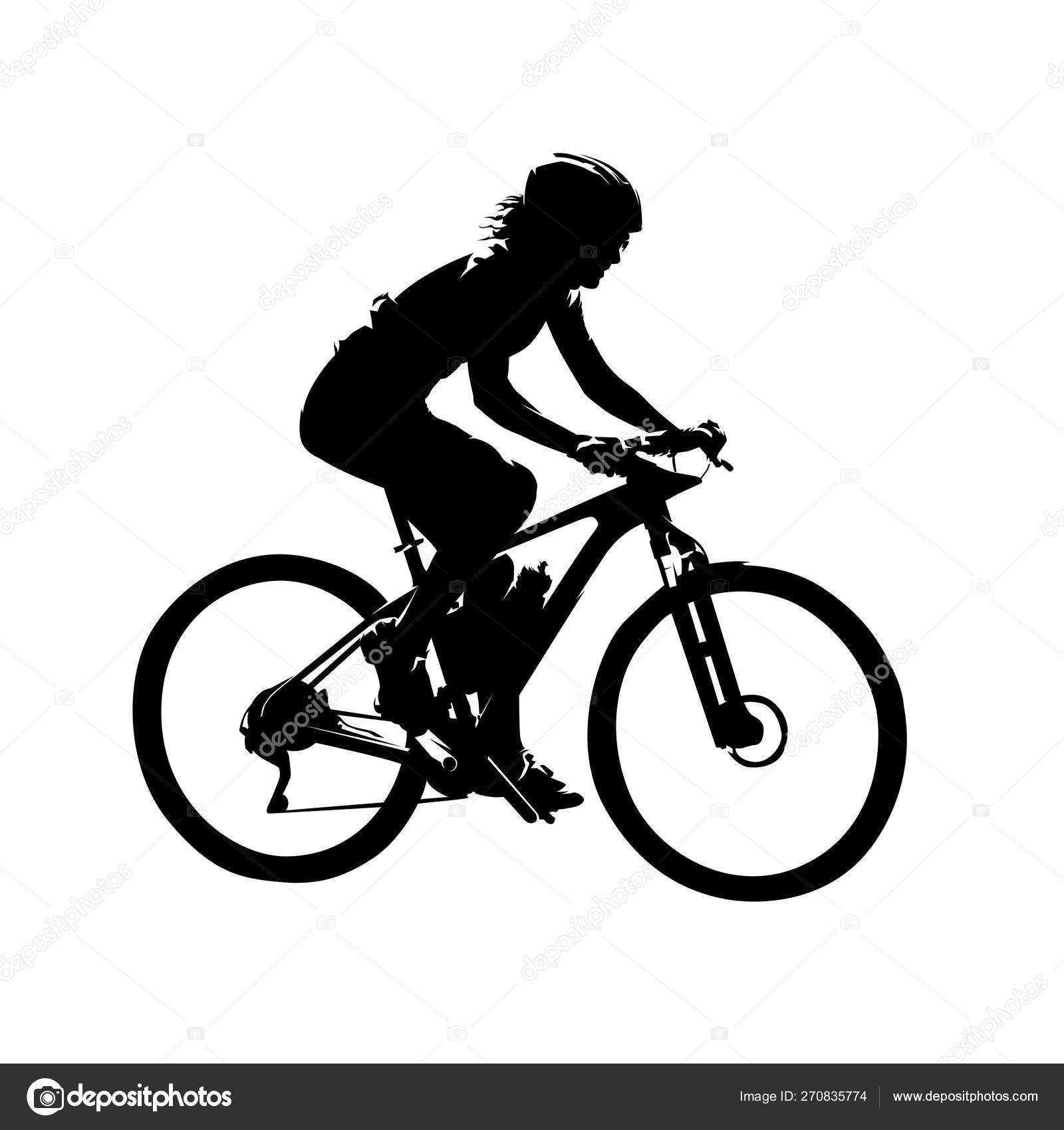 riding mountain bike on road