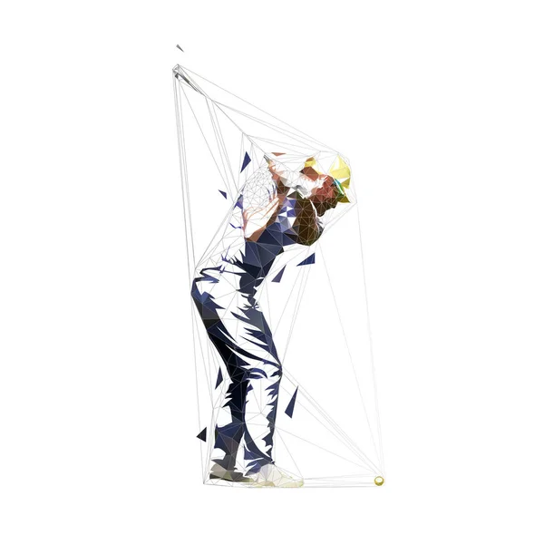 Golf player, abstract isolated low polygonal vector illustration — Stock Illustration Golf player, abstract isolated low polygonal vector illustration Stock Vector