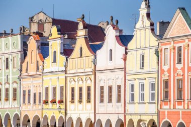Telc, ünlü bir yer, Çek Cumhuriyeti 'nde eski evleri olan bir kasaba.
