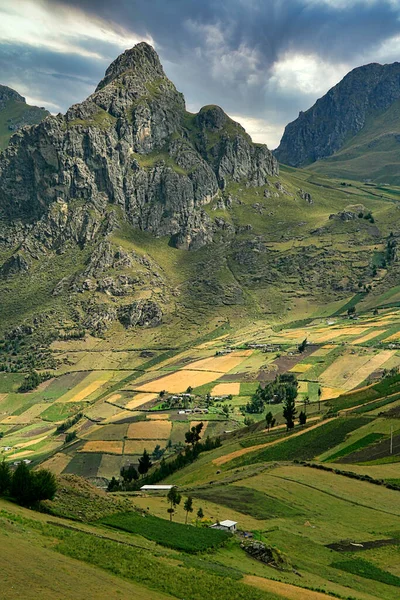 Paysage Des Collines Des Vallées Andes Équatoriennes Équateur Amérique — Photo