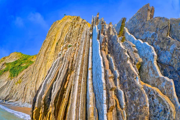 Flysch Flysch Cliffs Bask Sahili Unesco Global Geopark Ağı Avrupa — Stok fotoğraf