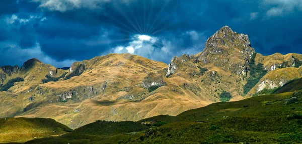 Paisaje Colinas Valles Parque Nacional Cajas Ecosistema Pastizales Humedales Ramsar — Foto de Stock