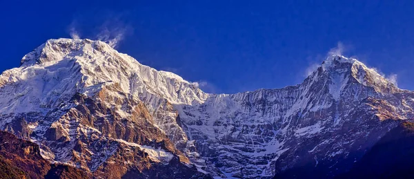 Annapurna South Und Hiuchuli Annapurna Range Trek Zum Annapurna Base — Stockfoto