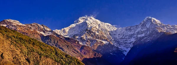 Annapurna South Und Hiuchuli Annapurna Range Trek Zum Annapurna Base — Stockfoto